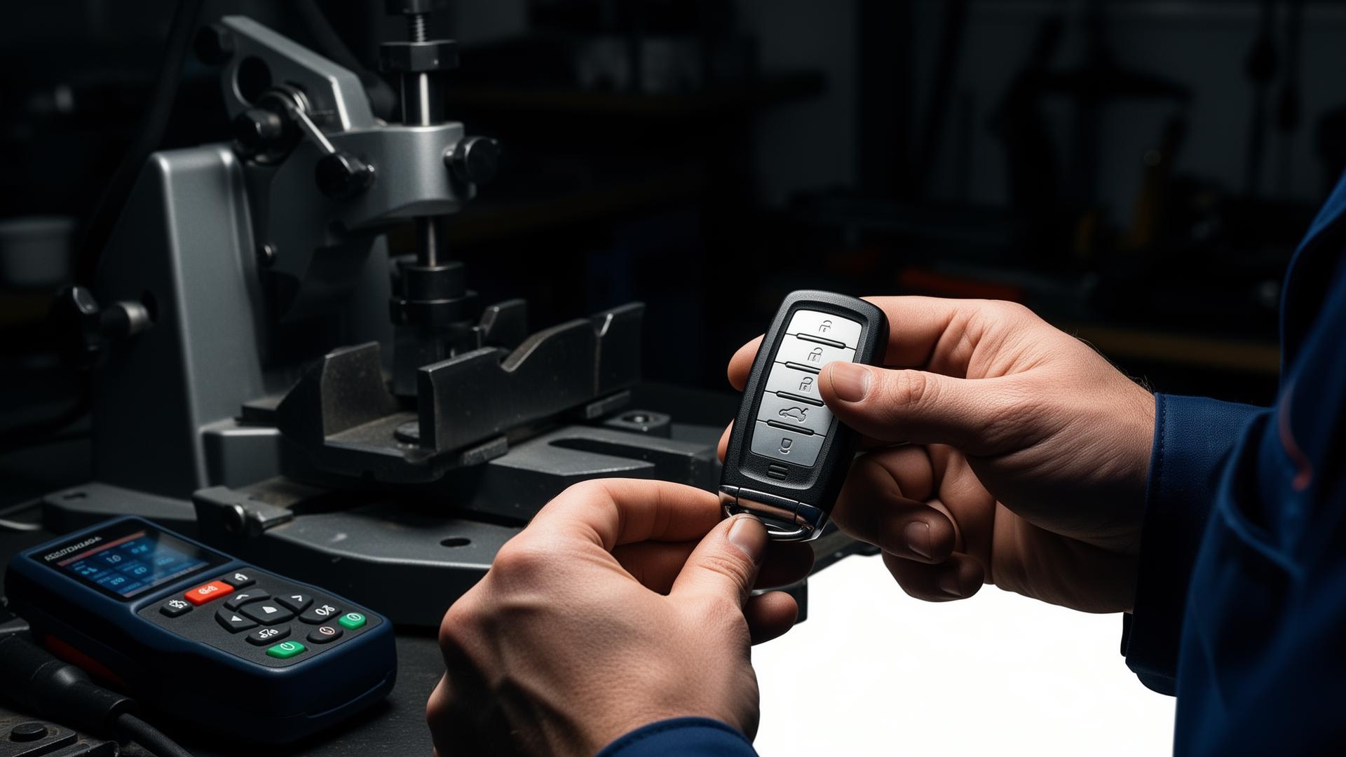 Vehicle key cutting and programming equipment